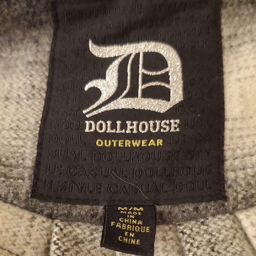 DOLLHOUSE Plaid Jacket / Coat – Black & White (Juniors Medium) - Picture 6 of 12